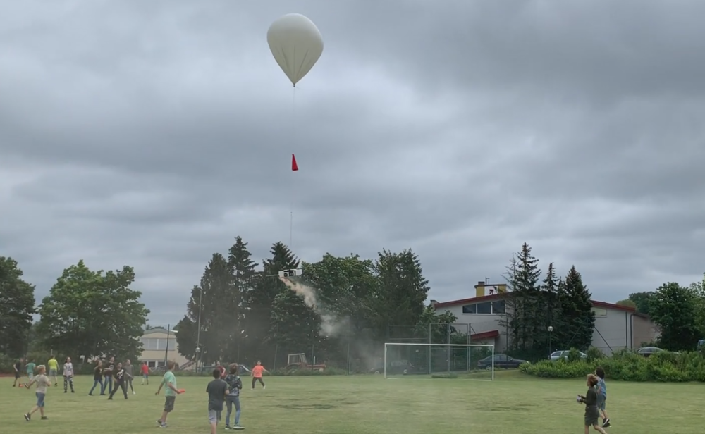 The launch of the weather balloon on the 6th of June 2019